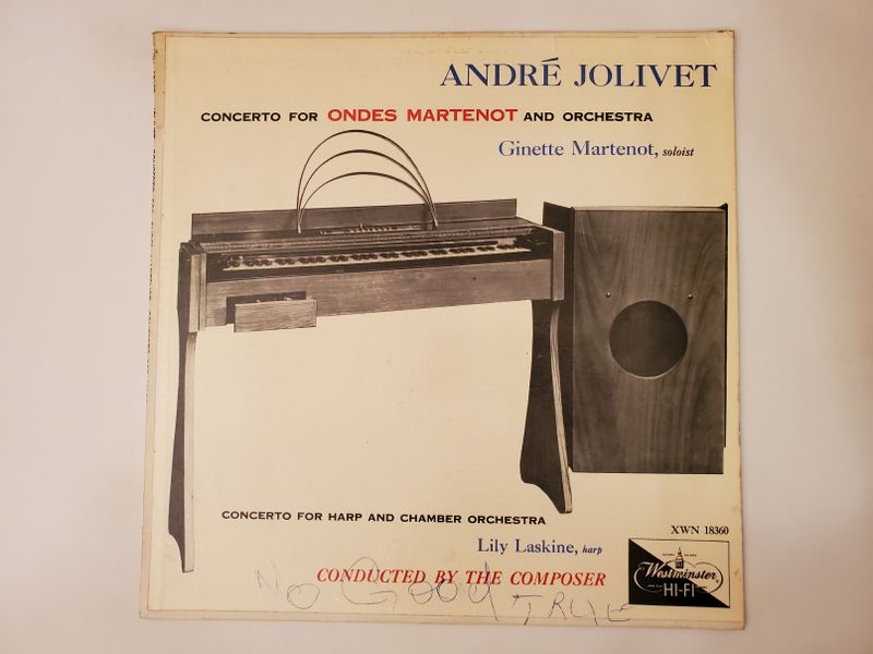 Andr? Jolivet Concerto for Ondes Martenot and Orchestra / Concerto for Harp and Chamber Orchestra vinyl record